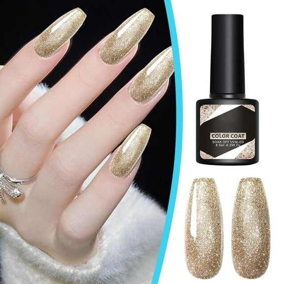 TUITOONM Long-Lasting Glitter Nail Polish Vibrant 1-Coat Coverage, Party & Everyday Wear, Easy-Apply Brush for Streak-Free Manicures, 8.5ml Bottle