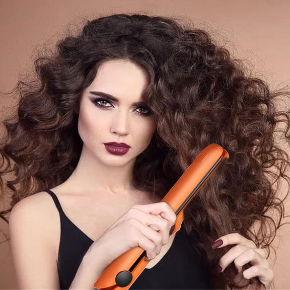 TUITOONM Mini Hair Straightener & Curler Dual-Purpose 2-in-1 Styling Tool with Ceramic Plates, 6.7" Travel Size for Frizz-Free Shine, 0.6" Barrel for Precise Styling