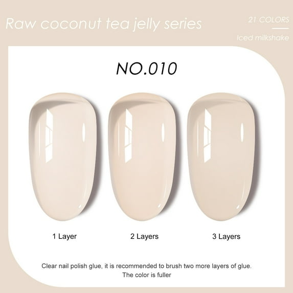 TUITOONM Professional Nail Art Polish Kit 20 Jelly-Cream Nail Colors 0.25 fl oz Each, Salon-Quality Semi-Transparent Finish, Chip-Resistant Formula