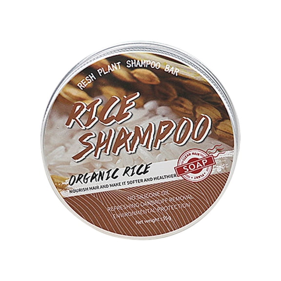 TUITOONM Rice Water Shampoo Bar For Hair Nourishment And Darkening Natural Gray Hair Restoration With Nourishing Formula Solid Eco-Friendly 2.6 Inch Shampoo Cake