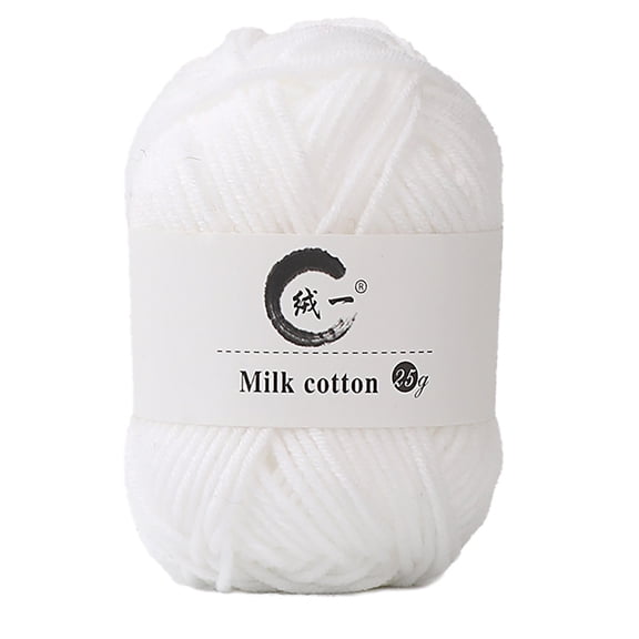TUITOONM Soft Solid Color Milk Cotton Medium Thick Woolen Yarn Knitting Crochet for Making Scarves Sweaters Blankets Family Couples Winter Holiday Birthday Gifts