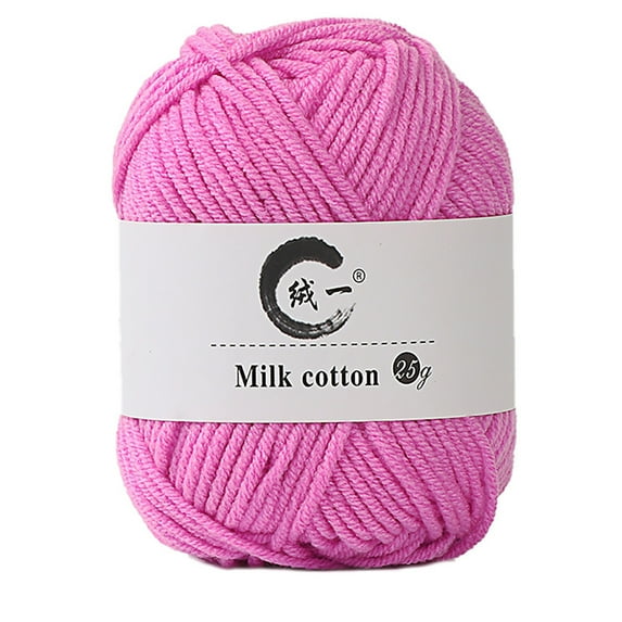 TUITOONM Soft Solid Color Milk Cotton Medium Thick Woolen Yarn Knitting Crochet for Making Scarves Sweaters Blankets Family Couples Winter Holiday Birthday Gifts