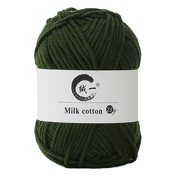 TUITOONM Soft Solid Color Milk Cotton Medium Thick Woolen Yarn Knitting Crochet for Making Scarves Sweaters Blankets Family Couples Winter Holiday Birthday Gifts