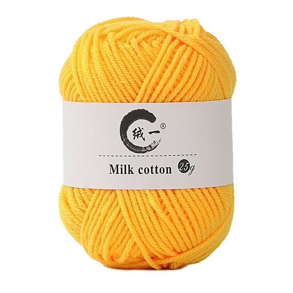 TUITOONM Soft Solid Color Milk Cotton Medium Thick Woolen Yarn Knitting Crochet for Making Scarves Sweaters Blankets Family Couples Winter Holiday Birthday Gifts