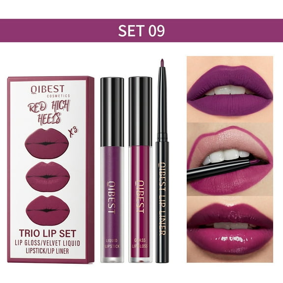 TUITOONM Velvet Lip Glaze & Liner Combo 6-Piece Nude Makeup Set, Creamy Matte Finish, Cruelty-Free, Plant Oil Infused for All-Day Comfort, Perfect for Gifting