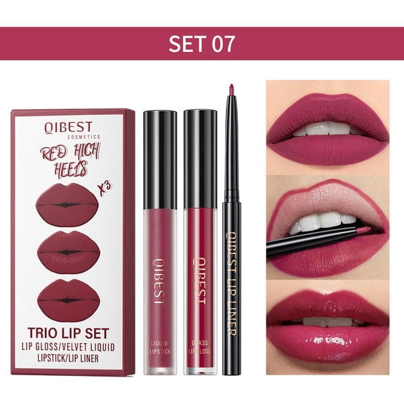 TUITOONM Velvet Lip Glaze & Liner Combo 6-Piece Nude Makeup Set, Creamy Matte Finish, Cruelty-Free, Plant Oil Infused for All-Day Comfort, Perfect for Gifting