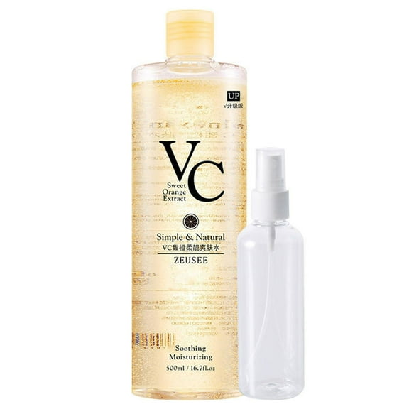 TUITOONM Vitamin C Hydrating Toner 16.9oz Brightening Facial Water with Spray Bottle, Refreshing & Soothing for All Skin Types, Alcohol-Free Formula