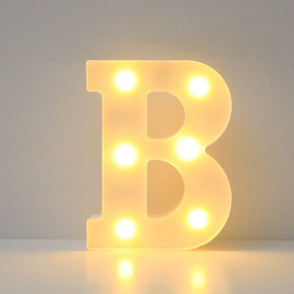 TUITOONM White LED Letter Lights for Decor Battery-Powered Standing/Hanging Alphabet Signs Warm Glow for Home/Events