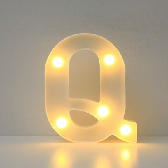 TUITOONM White LED Letter Lights for Decor Battery-Powered Standing/Hanging Alphabet Signs Warm Glow for Home/Events