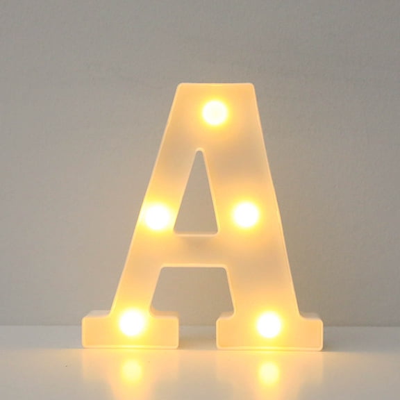 TUITOONM White LED Letter Lights for Decor Battery-Powered Standing/Hanging Alphabet Signs Warm Glow for Home/Events