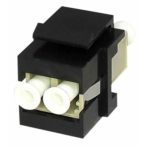TUK - Multimode Fibre Keystone Coupler LC-LC Duplex, Black