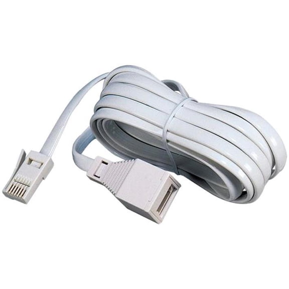 TUK - White BT Plug (BT631A) to Socket Telephone Lead - 3m