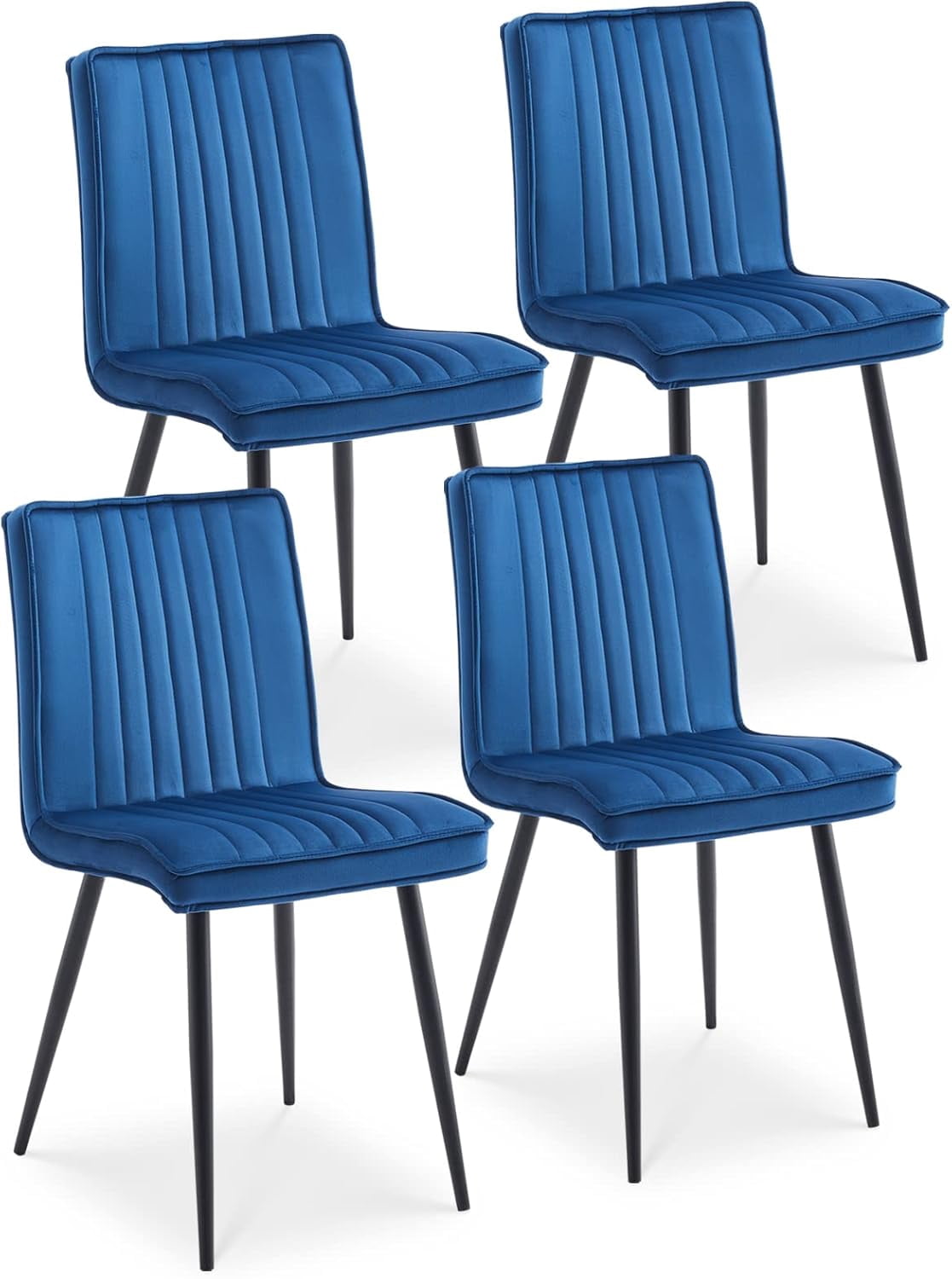 TUKAILAi Velvet Dining Chairs Set of 2, Upholstered Kitchen Chair with ...