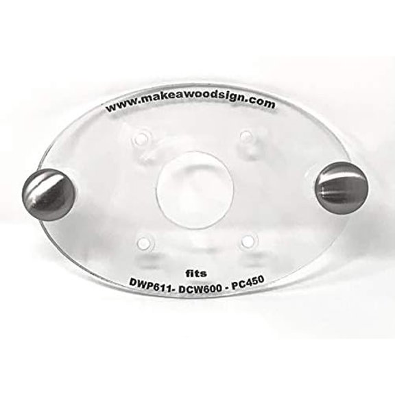 TUKIMA - Palm Router Base Plate Compatible with DWP611, DCW600, Porter Cable 450 - Fixed Base - Plastic - 5" x 5" - 1.75" Diameter$$Tools & Hardware Other
