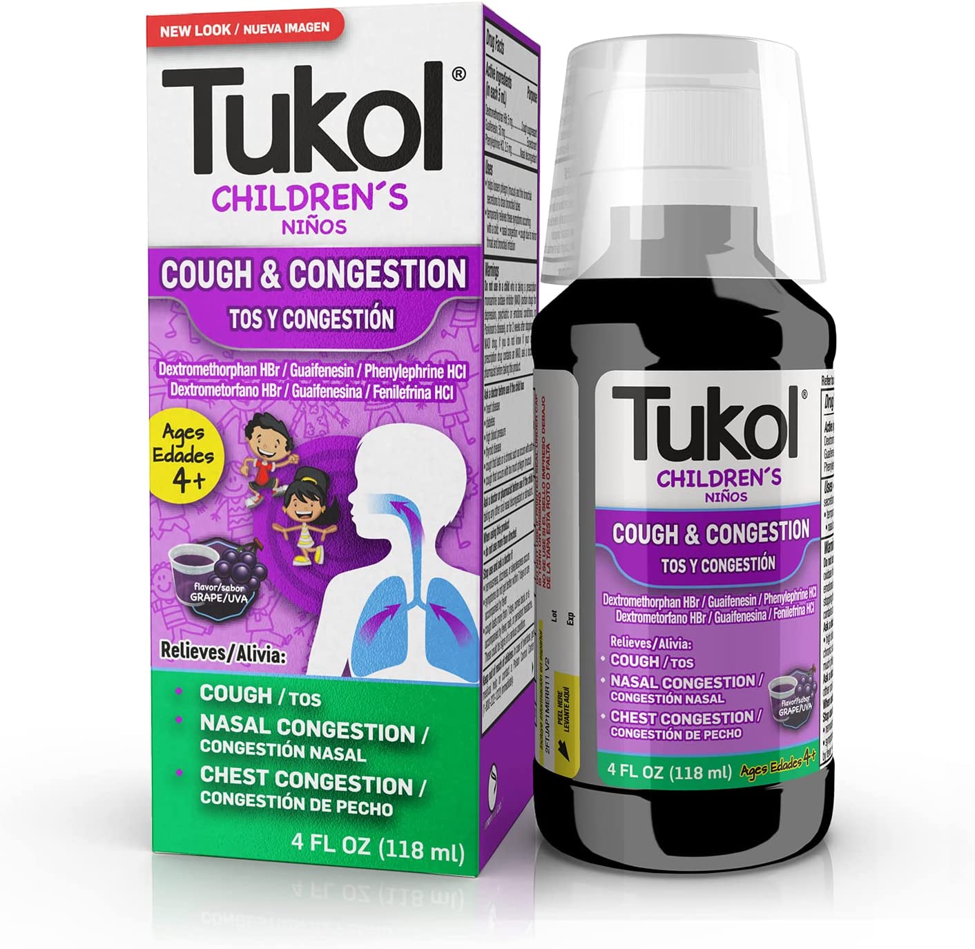 TUKOL Children's Cough Medicine Cough & Congestion Relief, Chestal