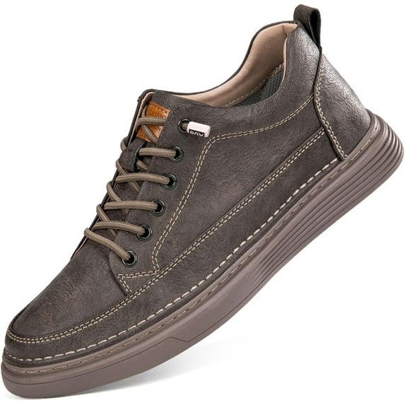 TUKTOPA Elevator Shoes for Men Height Increase, Men's Invisible Height Increasing Elevator Shoes 2.5 Inches Taller Height Sneakers Leather Casual Shoes with Height Increase Insoles