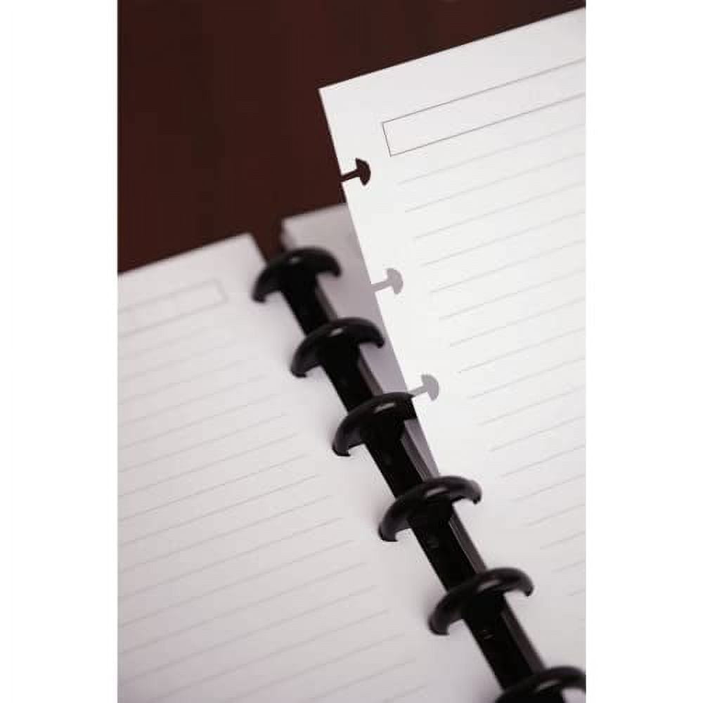 TUL Custom Note-Taking System Discbound Notebook, Junior Size, Leather Cover, Brown