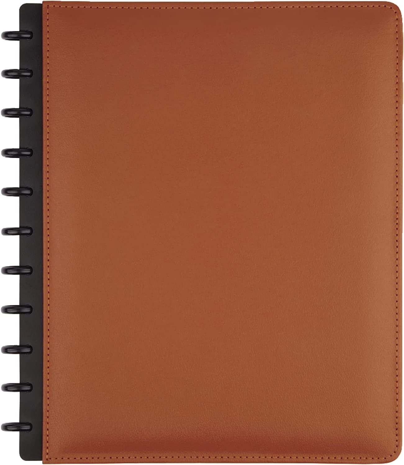 TUL Custom Note-Taking System Discbound Notebook, Letter Size, Leather Cover, Brown