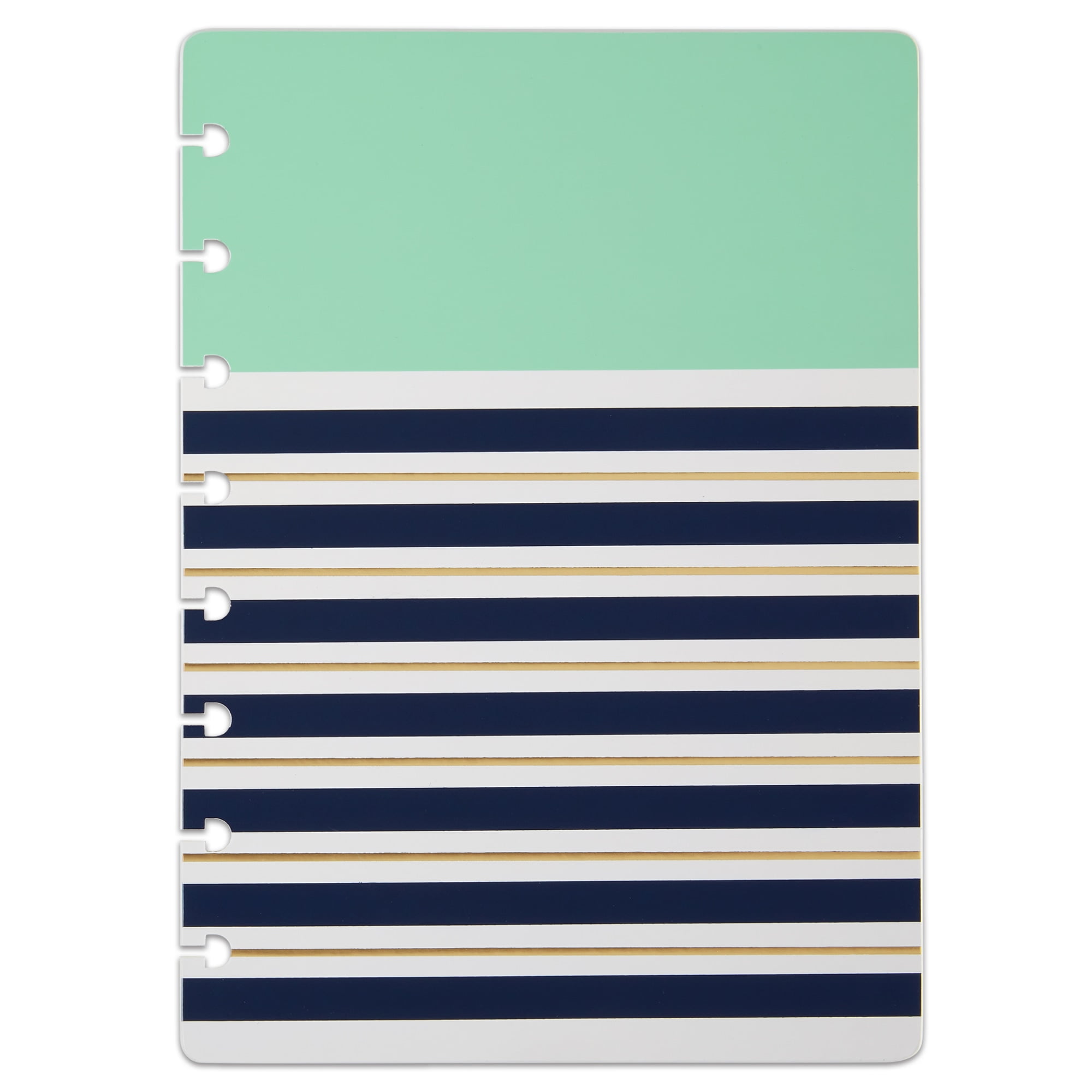 TUL® Discbound Notebook Covers, Junior Size, Mint Stripes, Pack of 2