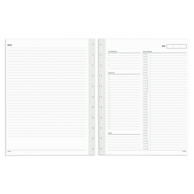 TUL® Discbound Undated Daily Refill Pages, 81/2" x 11", Undated, 50