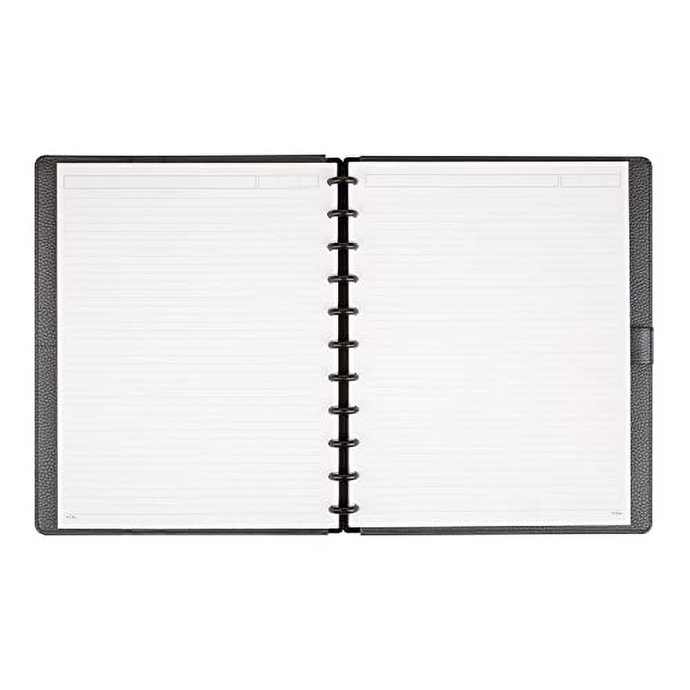 TUL Elements Custom Note-Taking System Discbound Notebook, 8 1/2" x 11", Narrow Ruled, 120 Pages (60 Sheets), Gunmetal/Pebbled