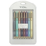 TUL  GL Series Retractable Gel Pens, Medium Point, 0.8 mm, Assorted Barrel Colors, Assorted Metallic Inks, Pack Of 8 Pens