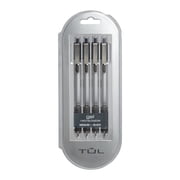 TUL GL3 Gel Pens, Retractable, Medium Point, 0.7 mm, Gray Barrel, Black Ink, Pack Of 4