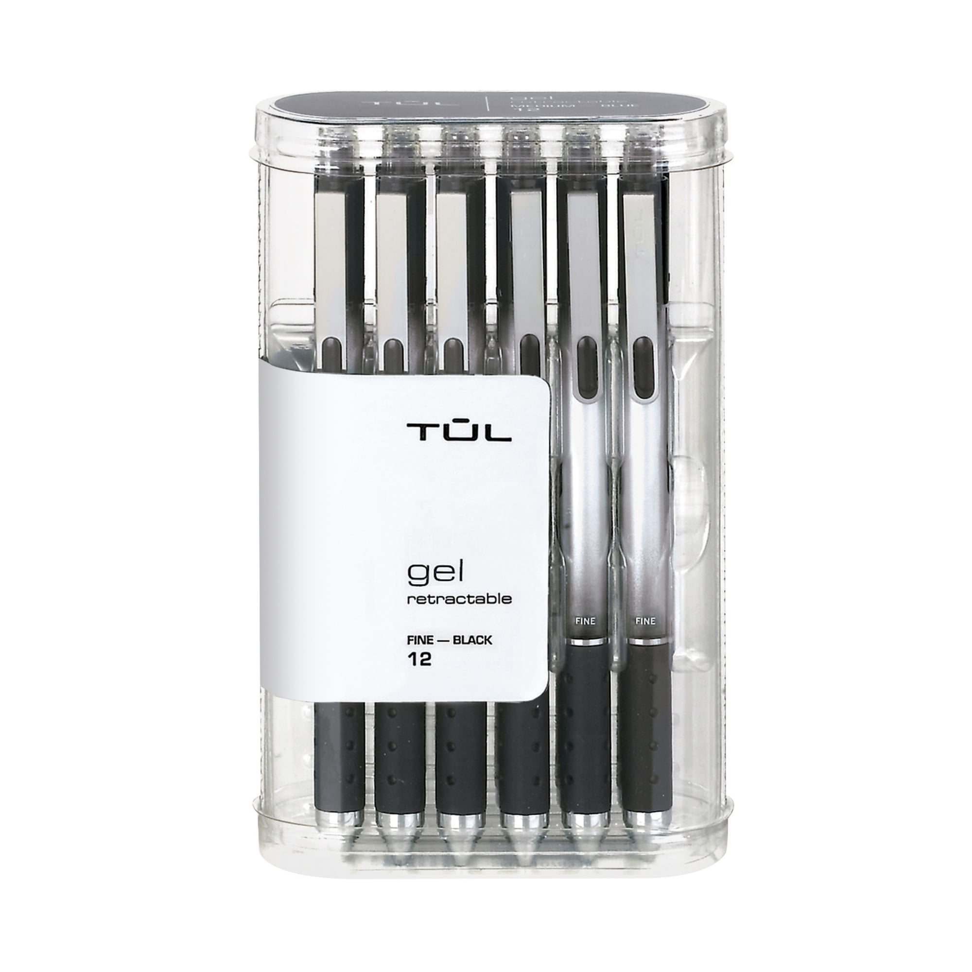 TUL Fine Liner Felt-Tip Pens, Fine Point, 1.0 Mm, Silver Barrels