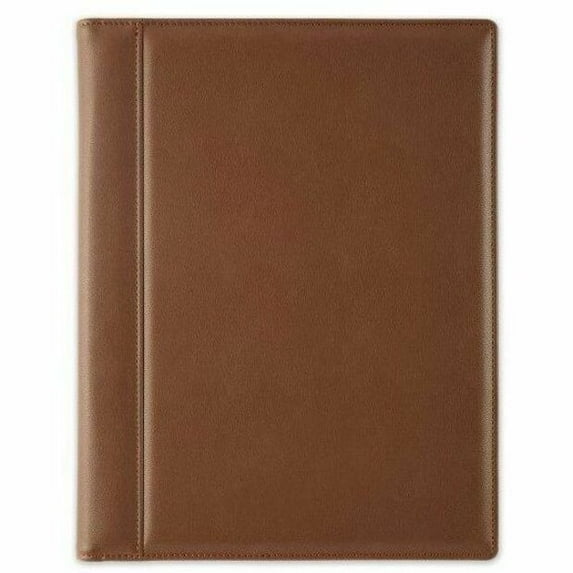 TUL Vegan Leather Padfolio, Letter Size, Brown
