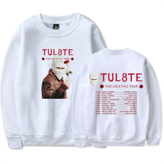 TUL8TE The Cocktail Tour 2025 Sweatshirts Hip Hop Crewneck Fashion Casual Pullovers