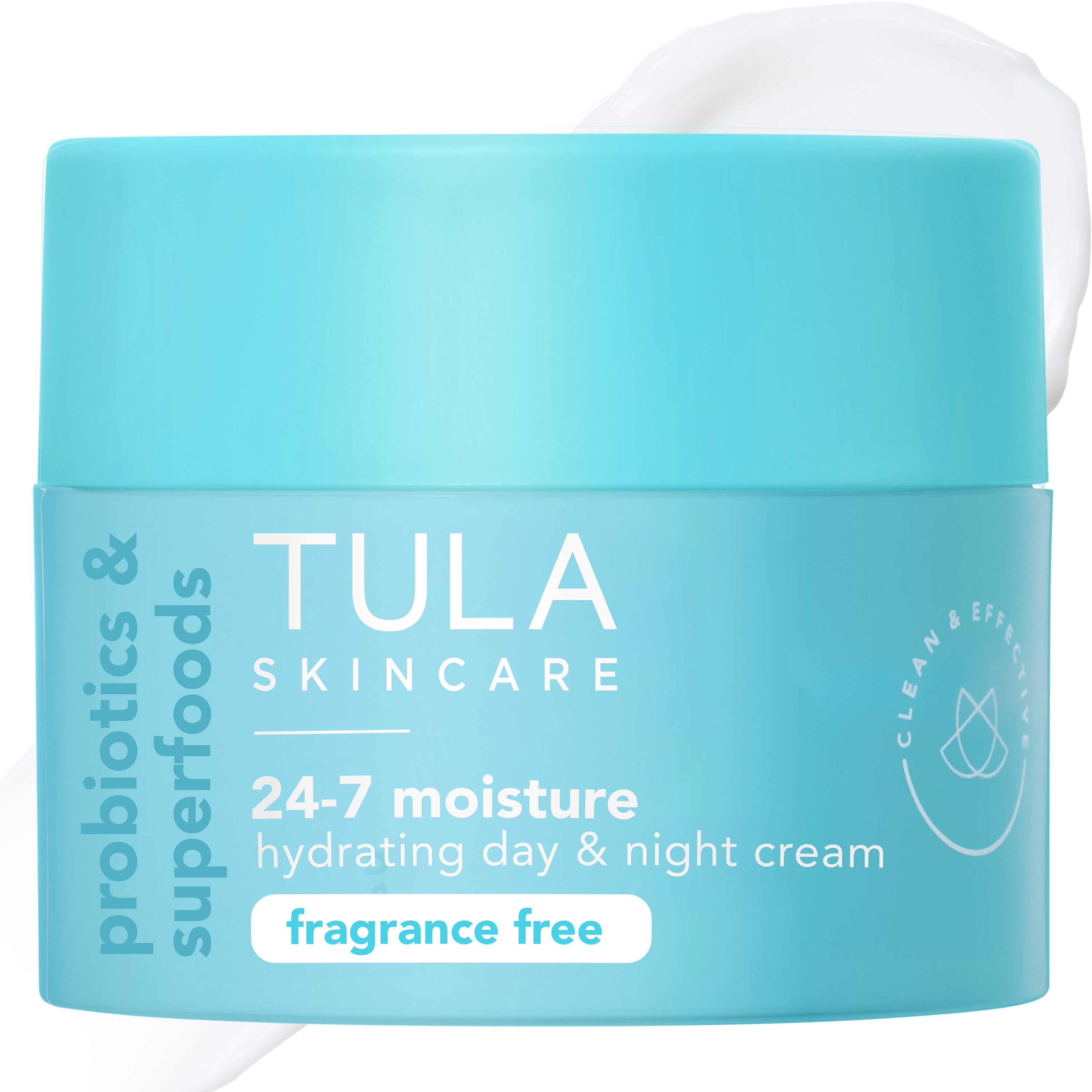 TULA Skin Care 24-7 Moisture Hydrating Day \u0026 Night Cream - Fragrance Free, 1.5 oz