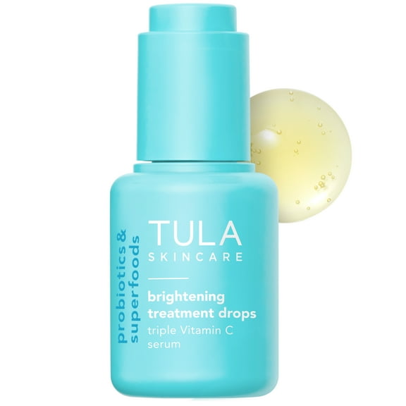 TULA Skin Care Brightening Treatment Drops Triple Vitamin C Serum, 1 fl oz