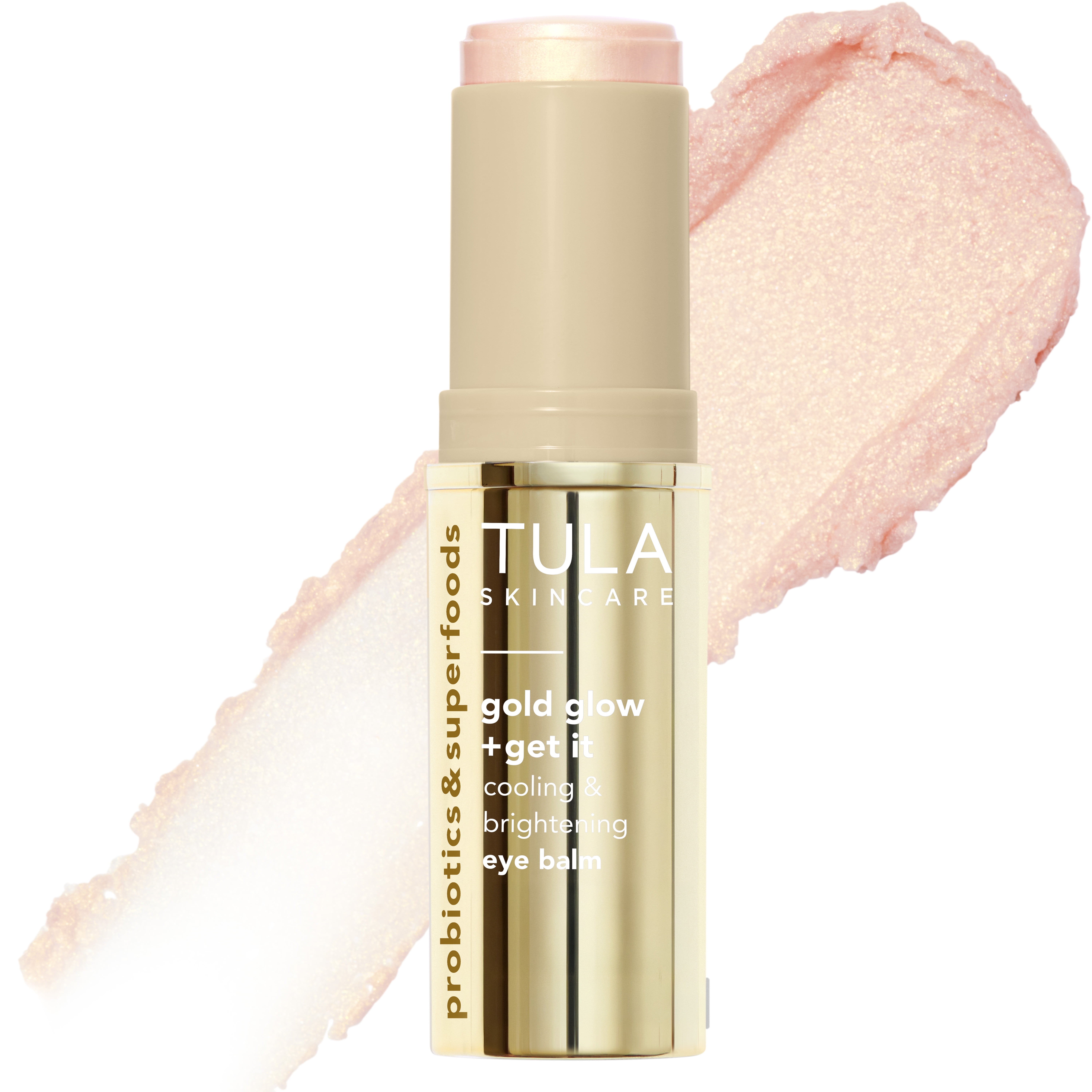 TULA Skin Care Gold Glow + Get It Cooling & Brightening Eye Balm, 0.35 oz