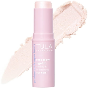 TULA Skin Care Rose Glow & Get It Cooling & Brightening Eye Balm, 0.35 oz