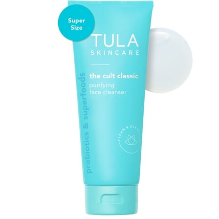 TULA Skin Care The Cult Classic Purifying Face Cleanser, Supersize, 6.7 fl oz