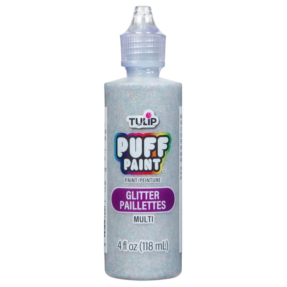 Tulip Dimensional Fabric Paint – Glitter Multi, 4 fl oz, Permanent Craft Paint for Clothes & DIY Projects