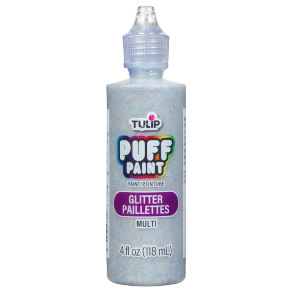 Tulip Dimensional Fabric Paint – Glitter Multi, 4 fl oz, Permanent Craft Paint for Clothes & DIY Projects