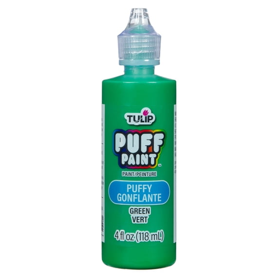 Tulip Dimensional Fabric Paint – Puffy Green, 4 fl oz, Permanent Craft Paint for Clothes & DIY Projects