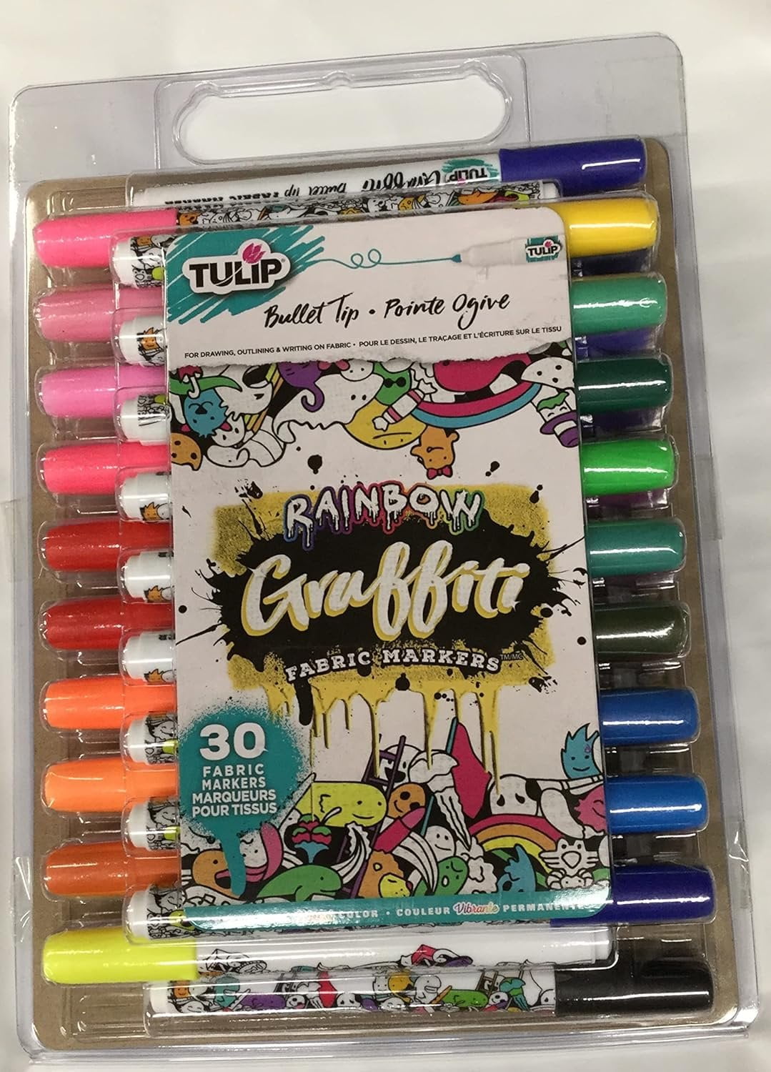 TULIP Fashion Markers 39495 Mrkt Multi Graffiti Bullet Tip 30Pk Rainbow 3/3, One Size, As Detailed