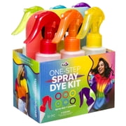 Tulip One-Step Spray Dye Kit, Easy Application with 6 Colors & 4 Stencils Included, Pre-Filled Powder in Bottles Just Add Water