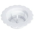 thumbnail image 1 of TULUDA Plastic Kitchen Sink Drain Strainer, Center of Filter Basket Carried by Hand, Anti-Clogging Basket Strainer for Kitchen (White), 1 of 3