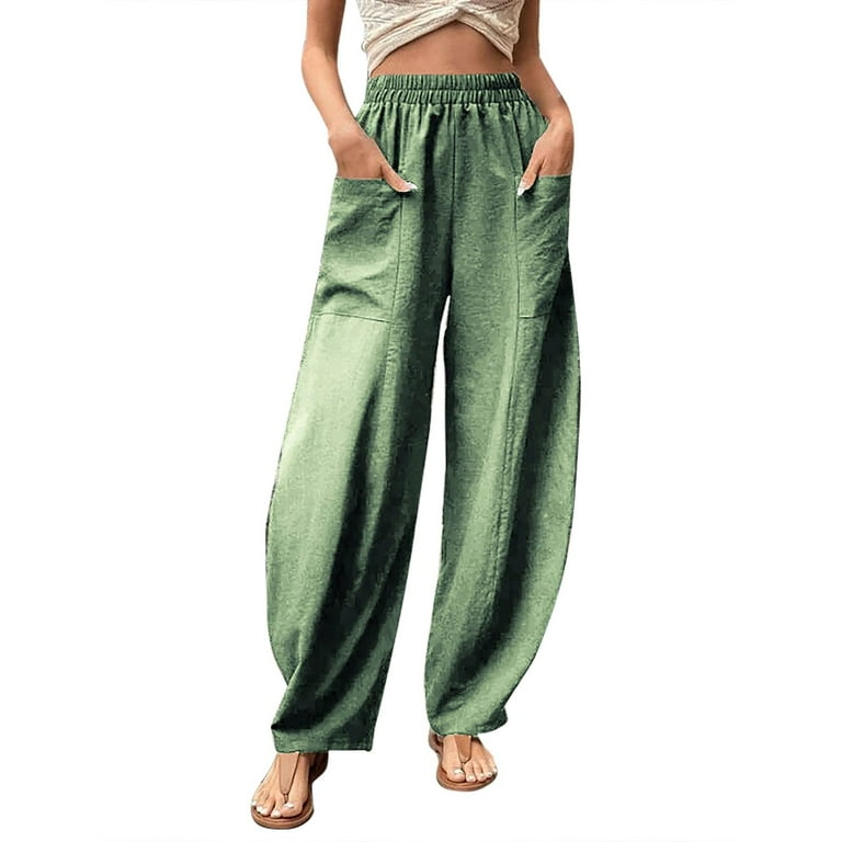 Plus size summer trousers sales