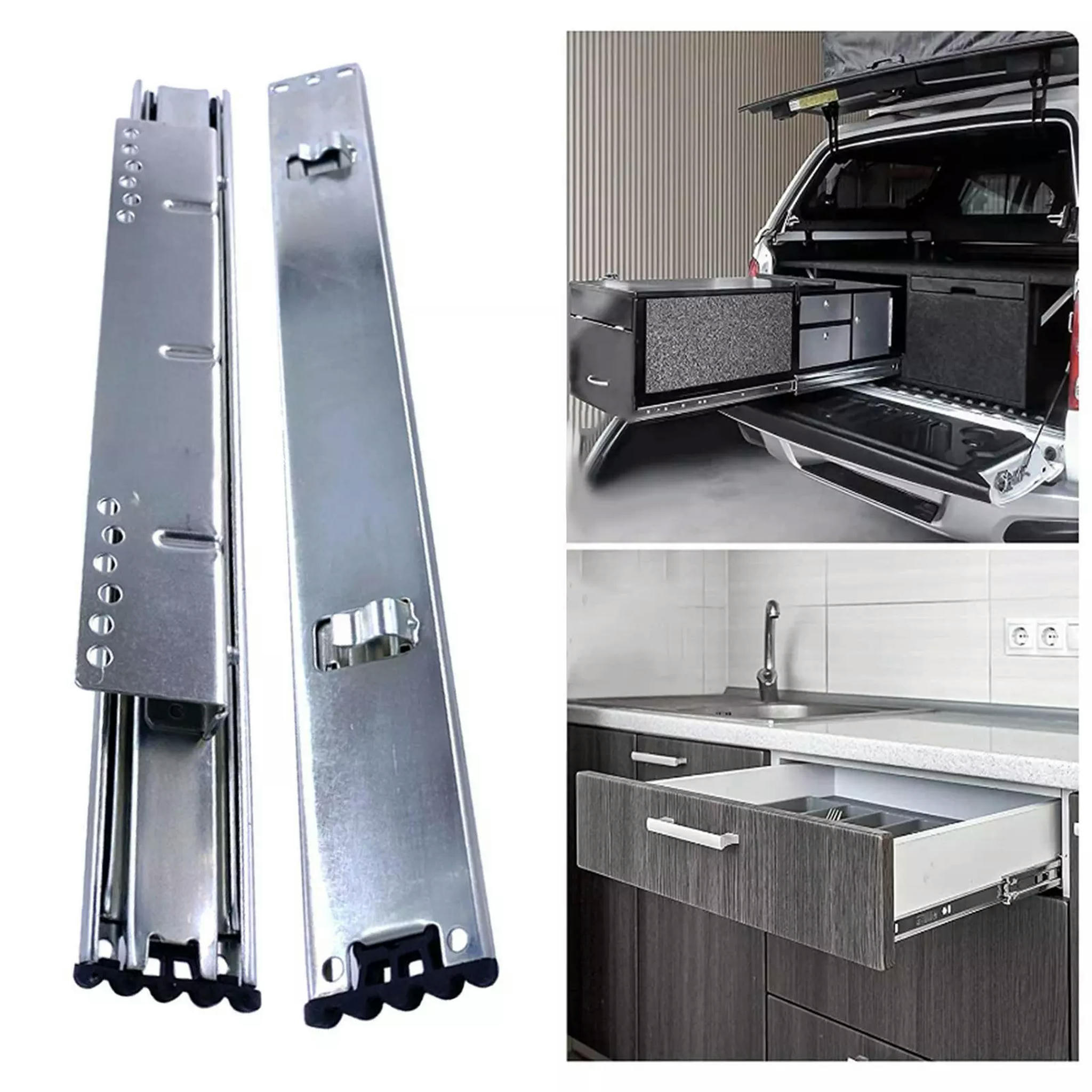 TUMALL 1 Pair Drawer Slides Low Noise Included Mounting Screw