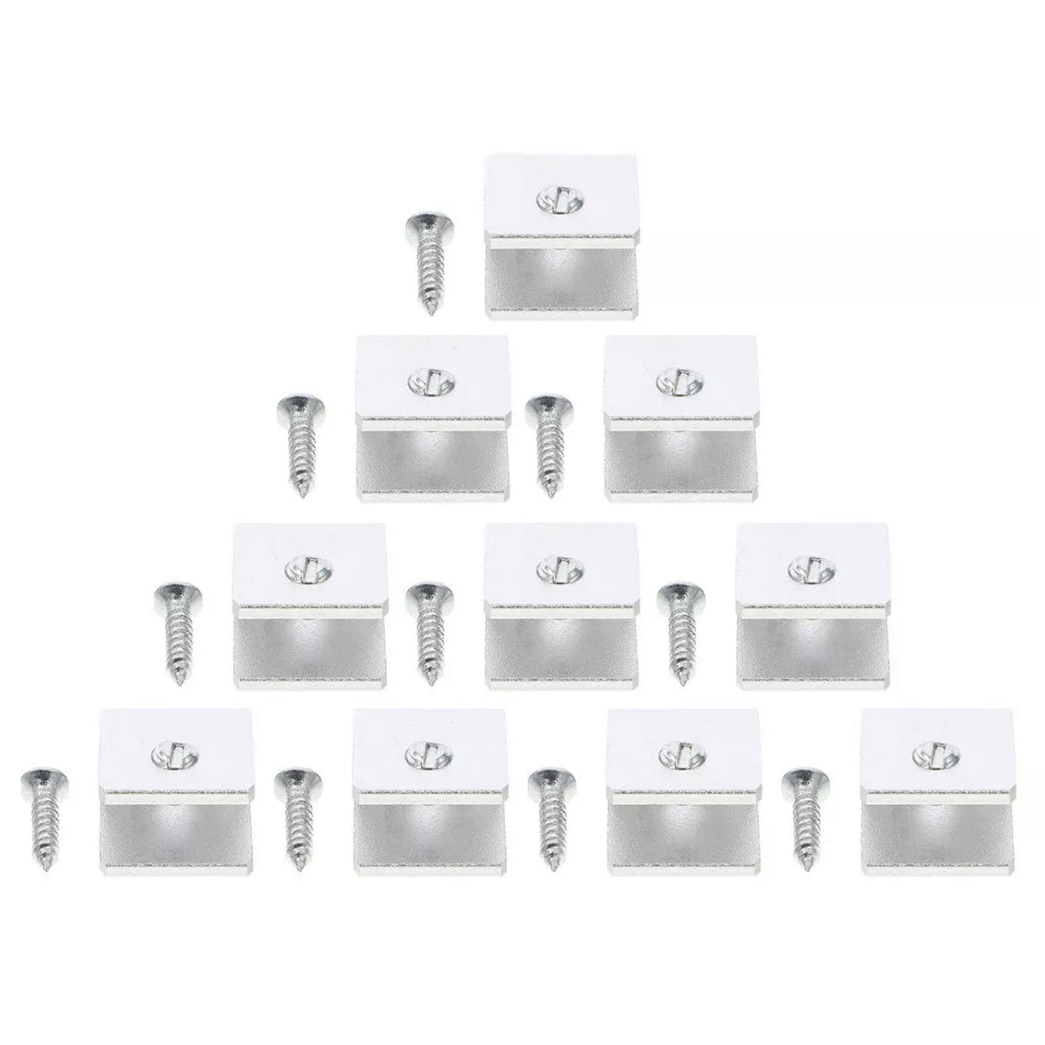 TUMALL 10 Pcs Adjustable Shelving Brackets Shelf Mounting Glass