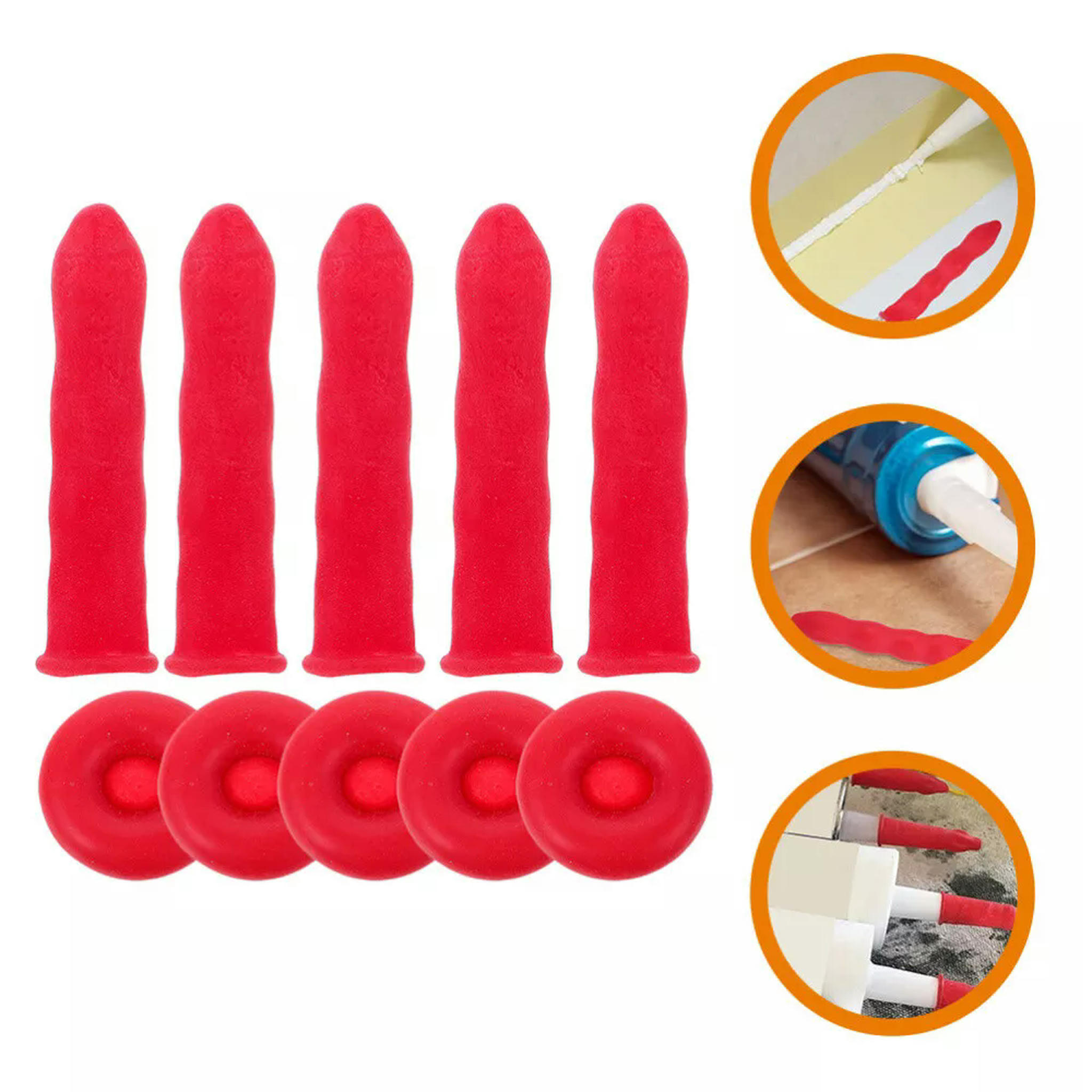 TUMALL 10 Pcs Glass Plastic Mouth Cover Caulk Caps Sealer Saving