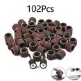 TUMALL 100Pcs 1/2 80 Grit Sanding Drum Bands Sleeves W/ 2 Mandrels For