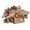 TUMALL 100x Wooden Dowel Rods Unfinished Hardwood Sticks for10x60mm