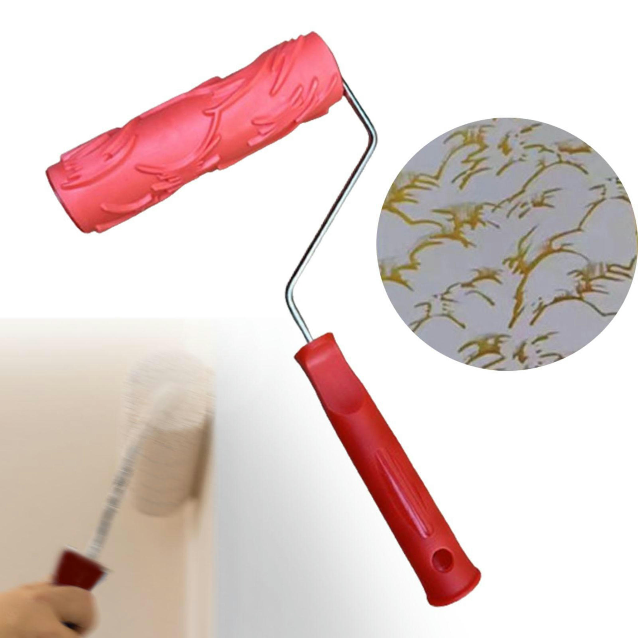 TUMALL 178mm Texture Rubber Paint Roller Brush Replacement Paint Art