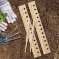 TUMALL 2 Pieces Planting Ruler and Dibber Wooden Planter Tool for