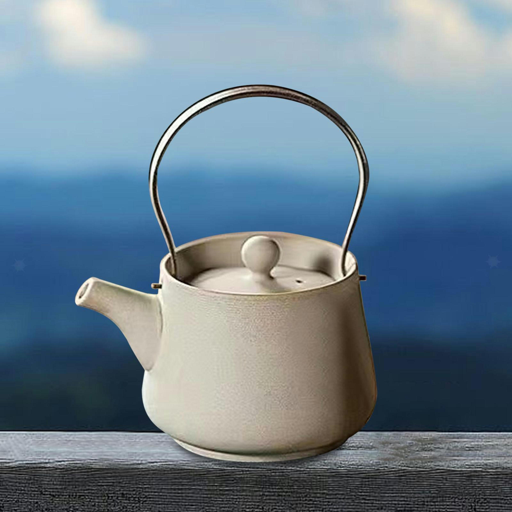 TUMALL 200ml Ceramic Teapot Tea Pot with Tea Strainer Holes for Boiling